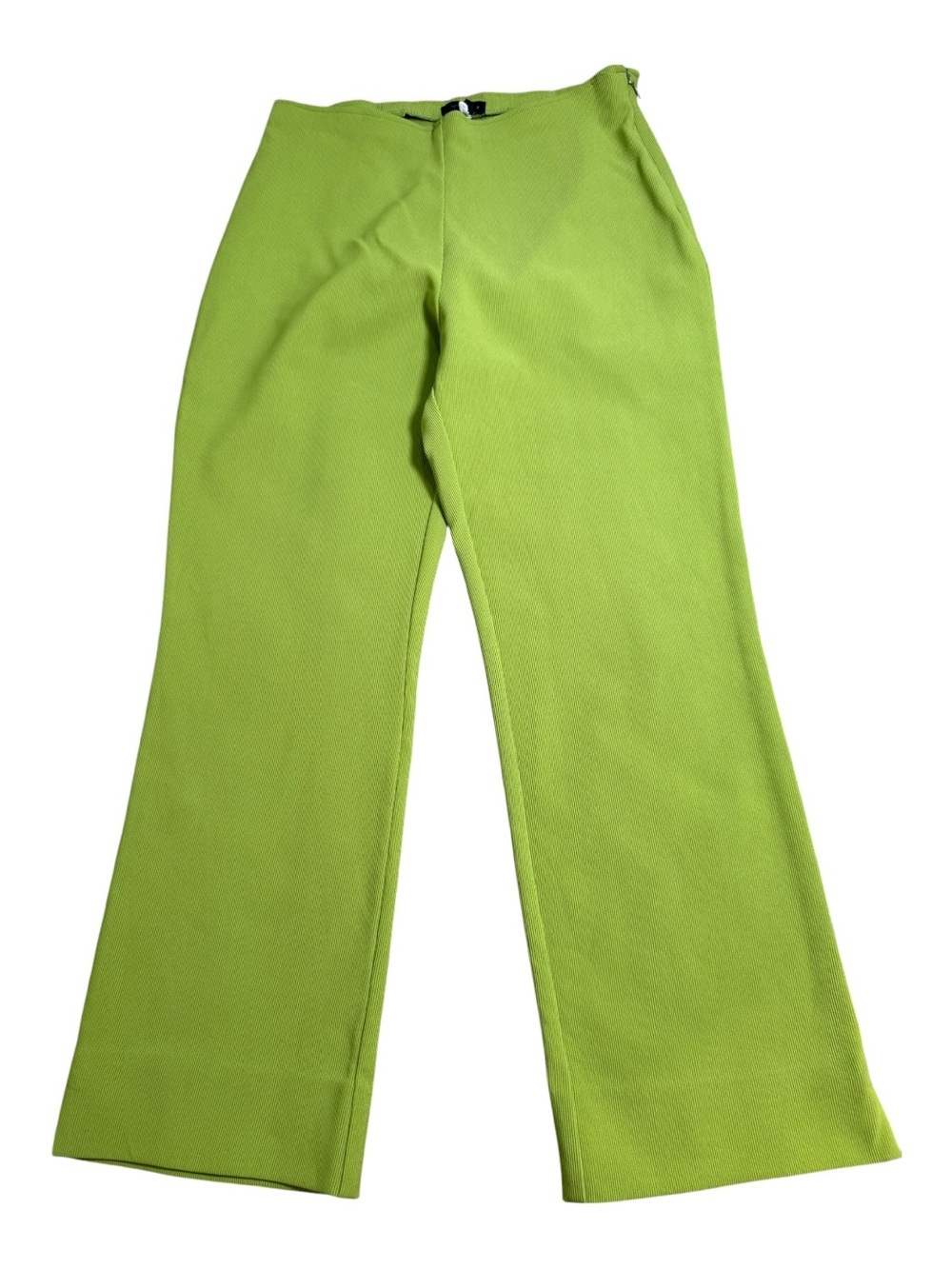 High-Rise Lime Green Skinny-to-Flare Women's Pants